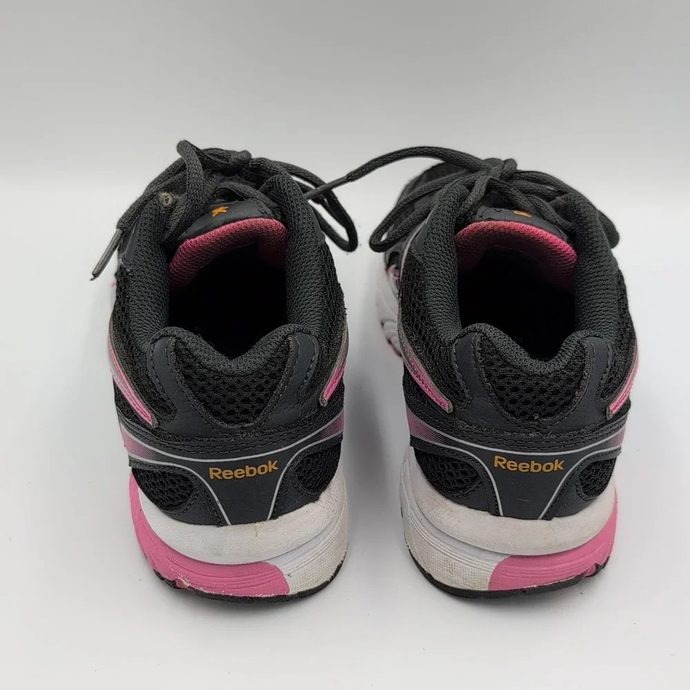 Reebok Pheehan Run Womens 7.5 Black Gray Silver‎ Lace Up Athletic Daily Shoes